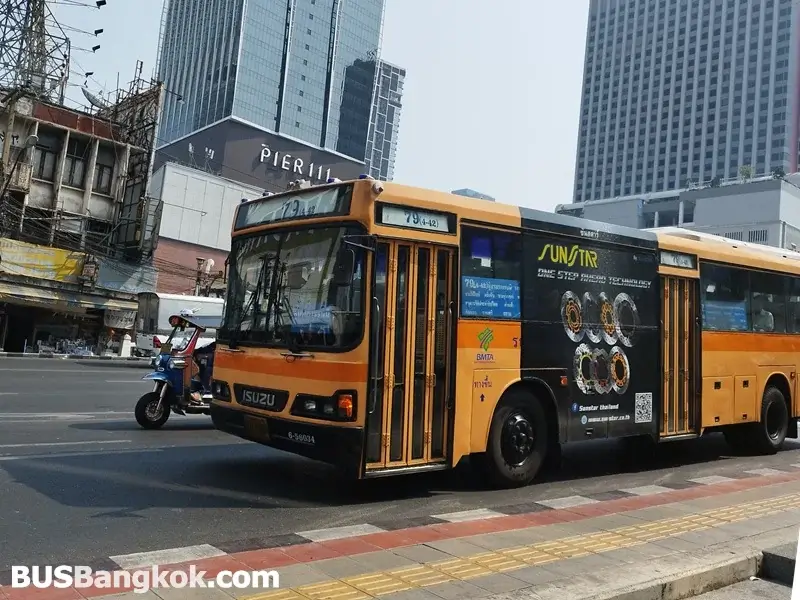 Air-conditioned bus in Bangkok
